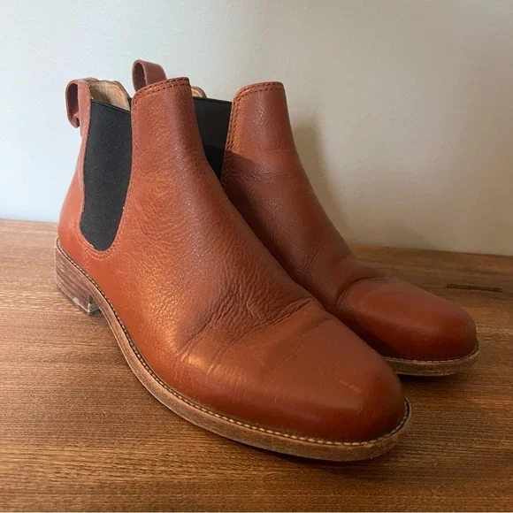 Madewell The Ainsley Chelsea Boots Leather Ankle Boot Women’s 7.5 Classic - Picture 1 of 5